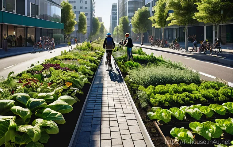 경기도 신도시 정보 - **Prompt 1: A Thriving Eco-District with Vertical Gardens and Urban Farming**
    "A vibrant, modern...