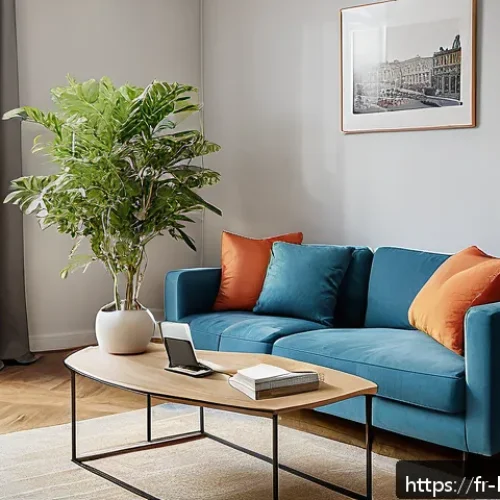 세입자 보호법 요약 - A modern French apartment interior showing a well-lit living room with tasteful furniture, a visible...