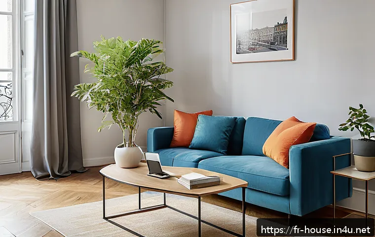 세입자 보호법 요약 - A modern French apartment interior showing a well-lit living room with tasteful furniture, a visible...